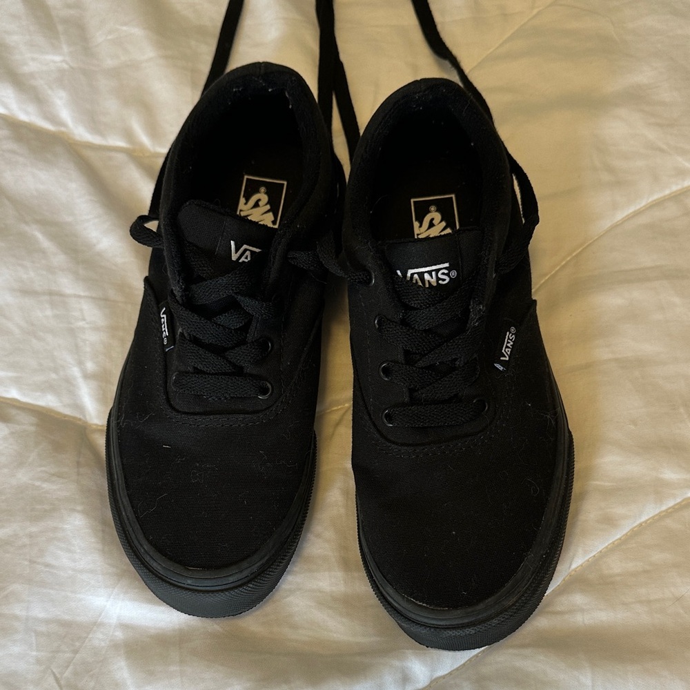 Black Youth Vans size 4
